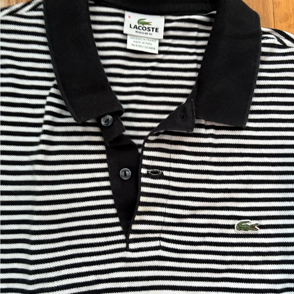 Lacoste Men's Polo Shirt - Navy and White Stripes - Picture 3 of 5